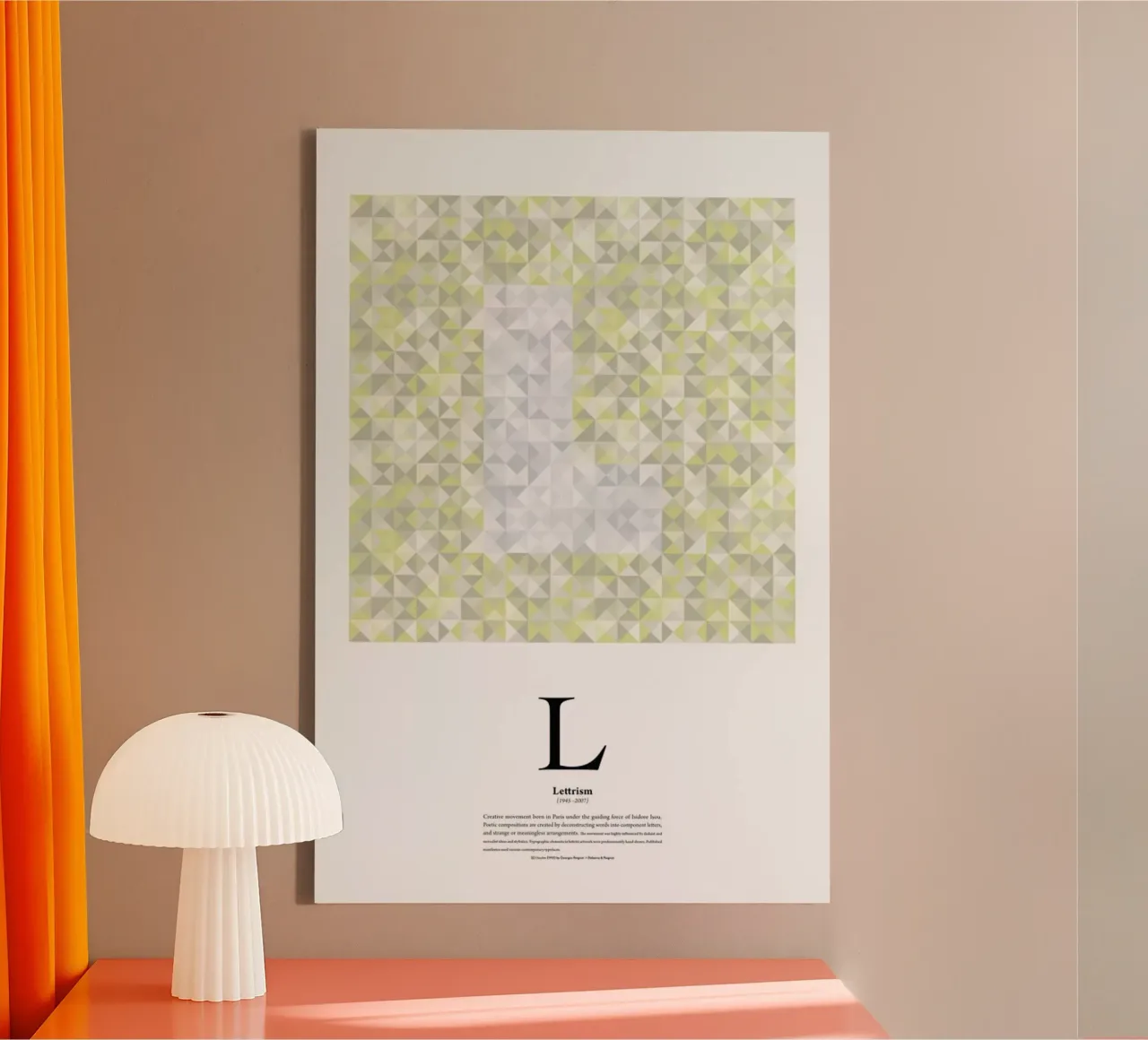 L - Lettrism tela con Cornice a cassetta da The True Type