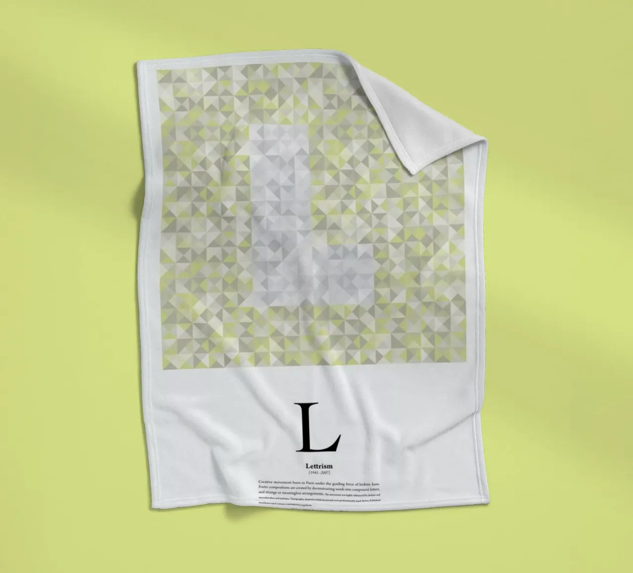 L - Lettrism coperta in pile da The True Type