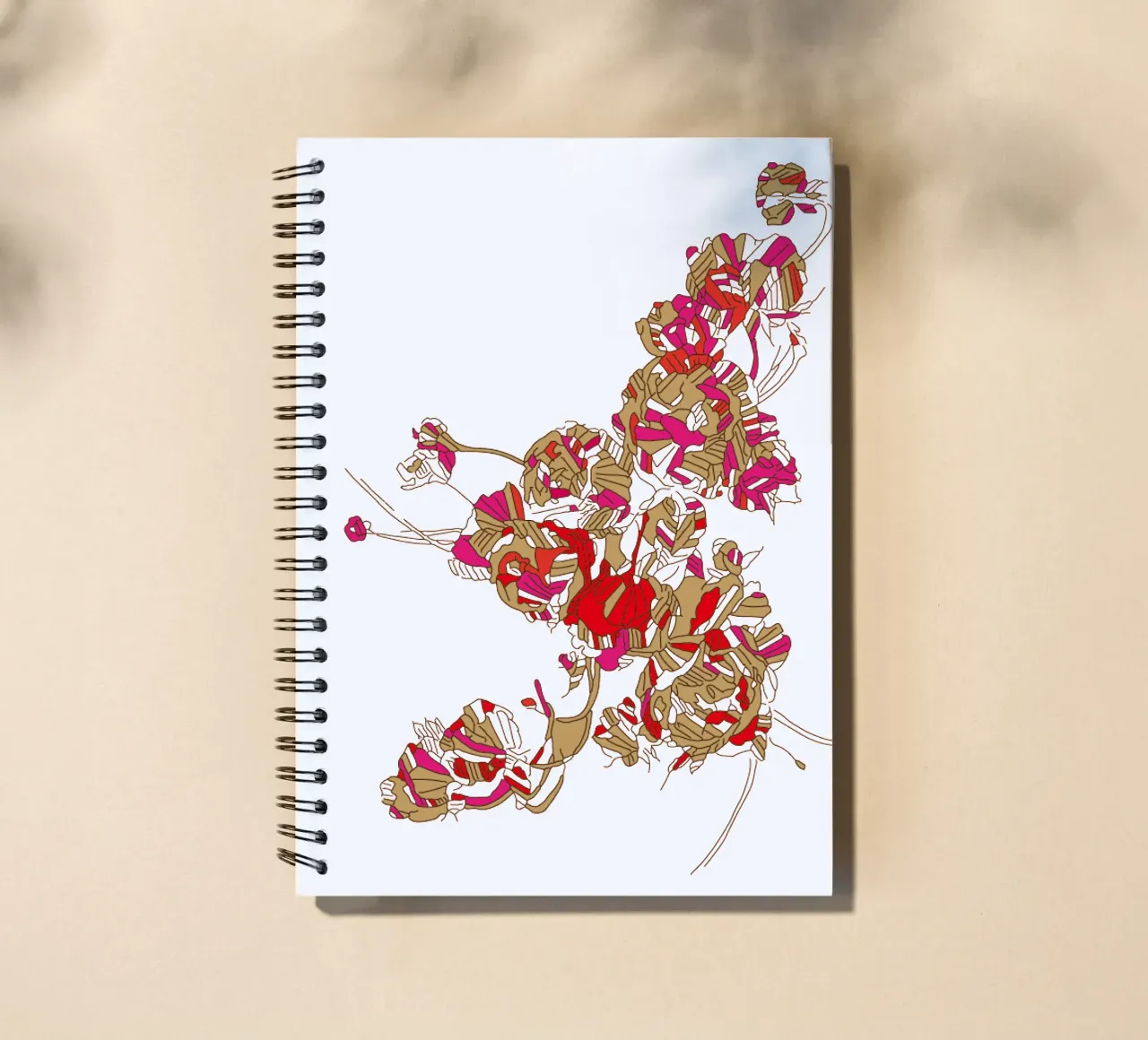 Linear drawn + spiral notebook by https://www.resourceloop.nl