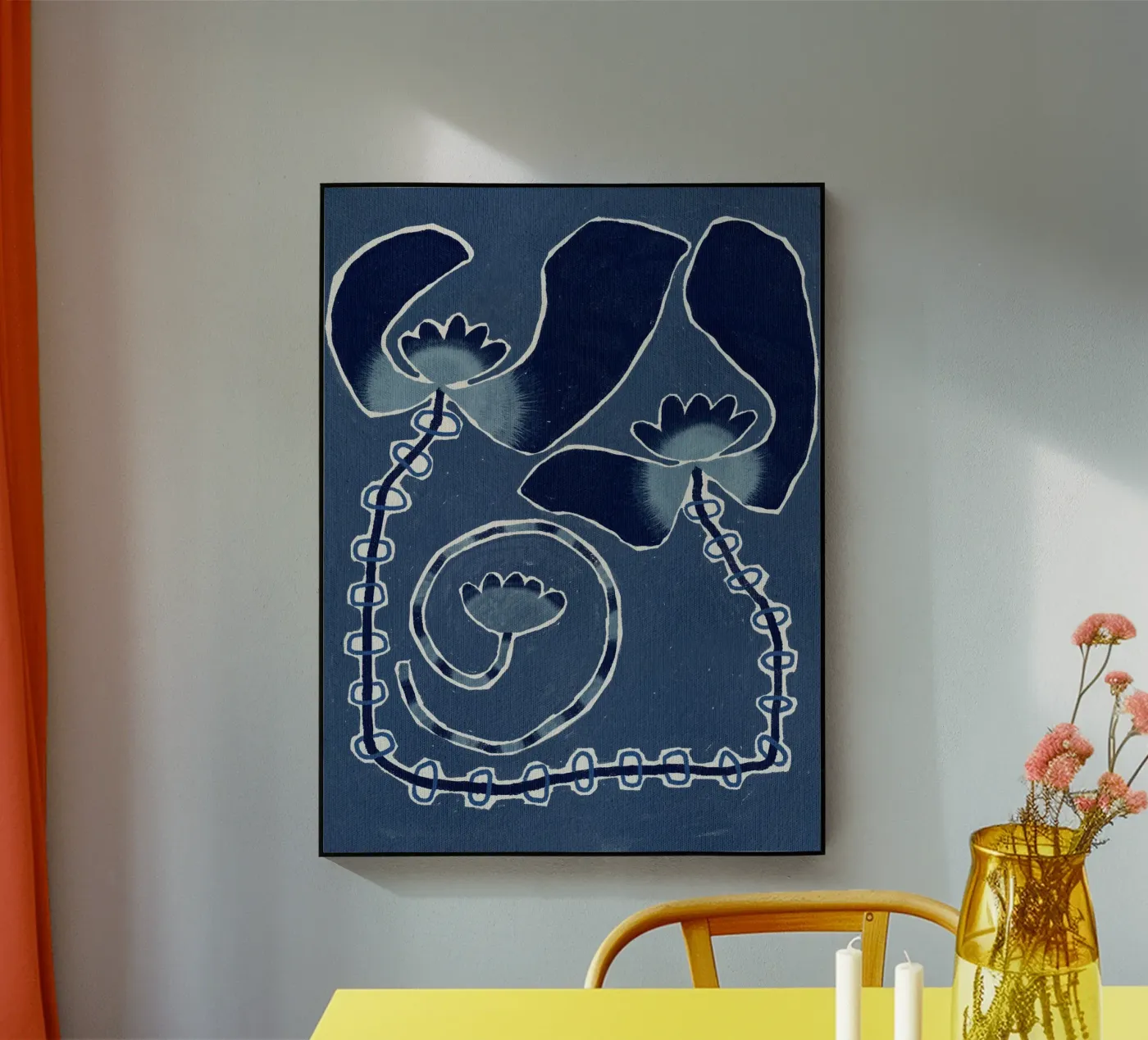 Delicate Bloom 13 acryl van Shatha Al Dafai