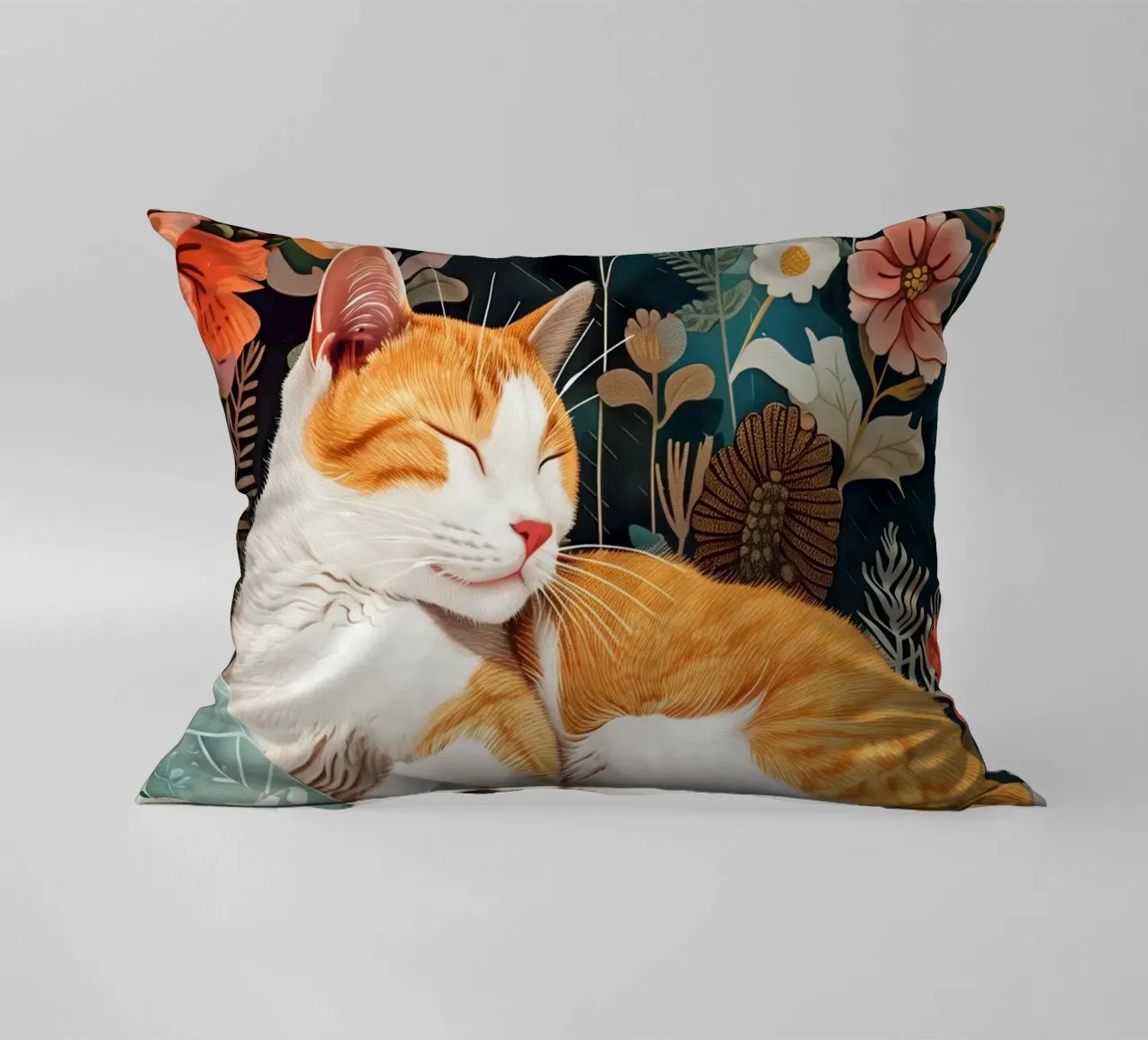 Gatto che dorme cuscino da Justyna Jaszke JBJart