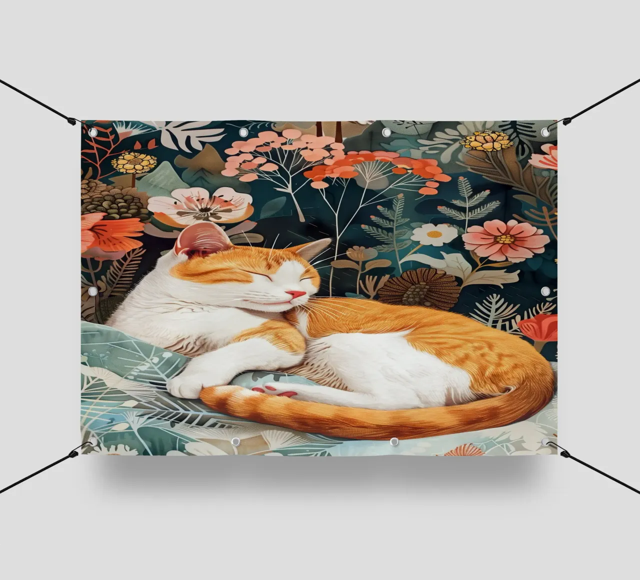 Gatto che dorme telo in pvc da Justyna Jaszke JBJart