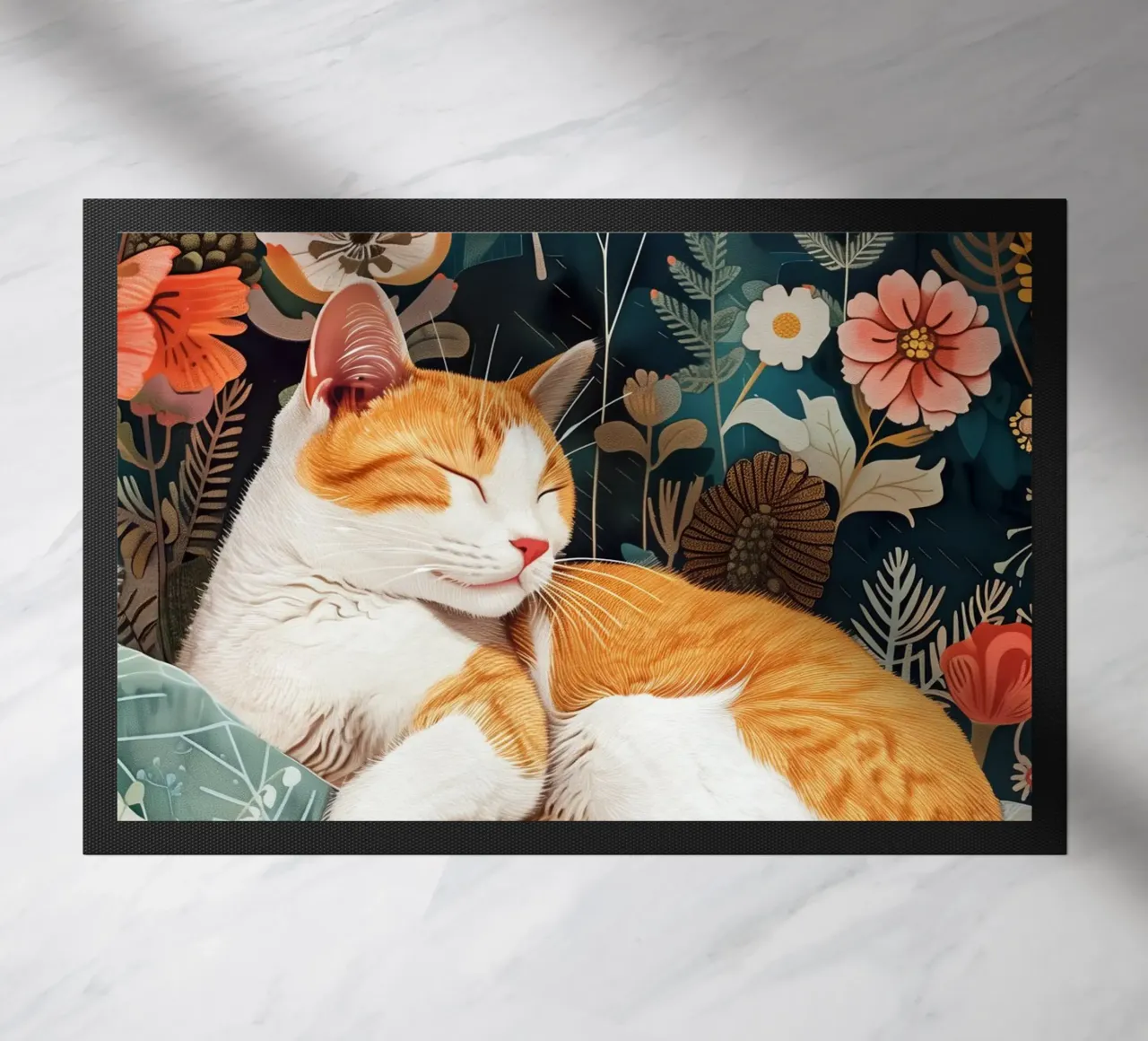 Gatto che dorme zerbino da Justyna Jaszke JBJart