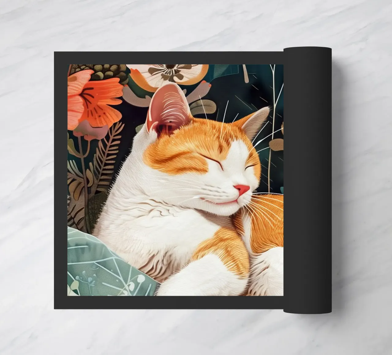 Gatto che dorme zerbino da Justyna Jaszke JBJart