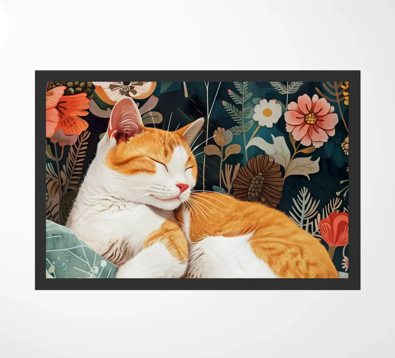 Gatto che dorme zerbino da Justyna Jaszke JBJart