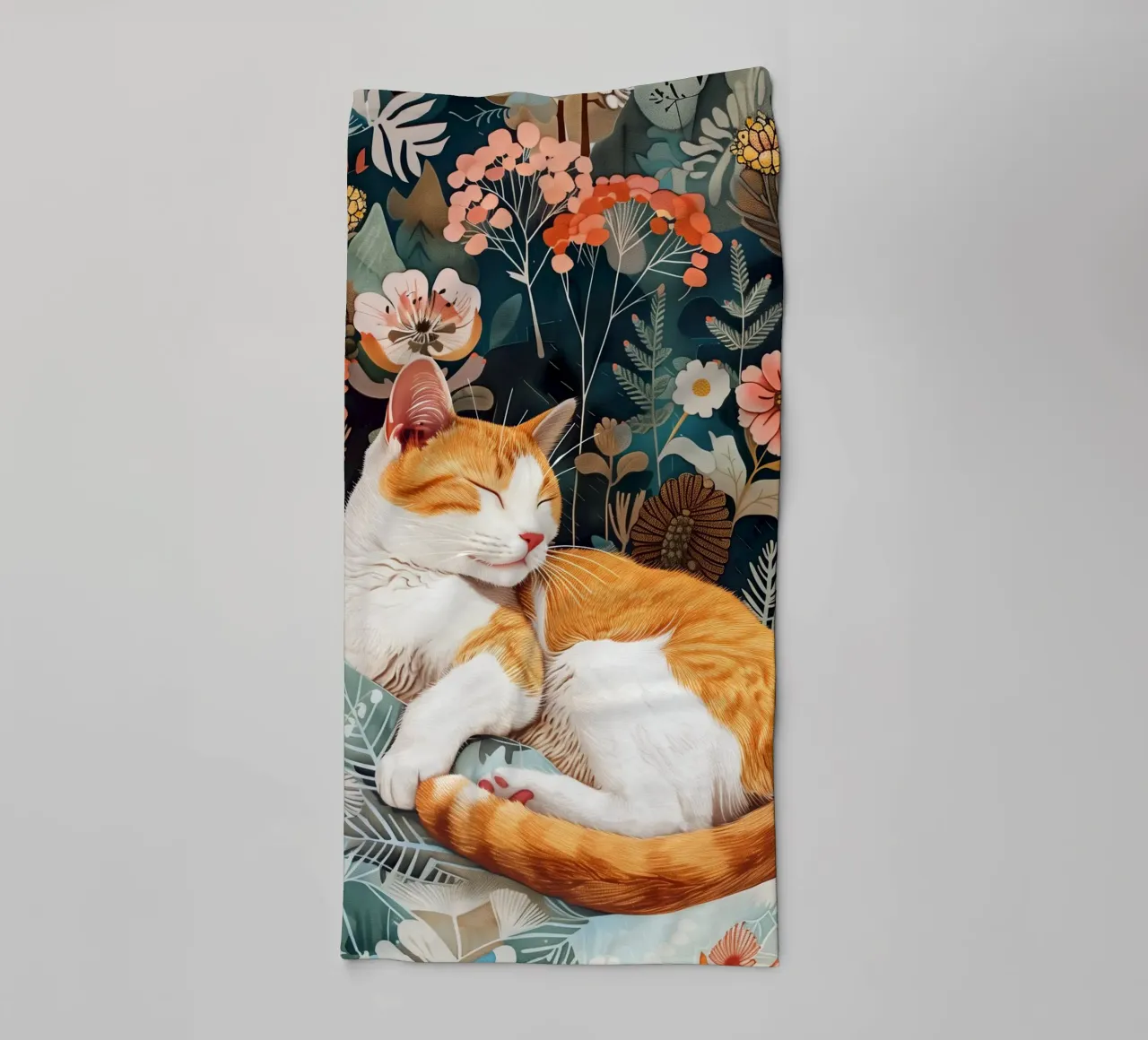 Gatto che dorme asciugamano da bagno da Justyna Jaszke JBJart