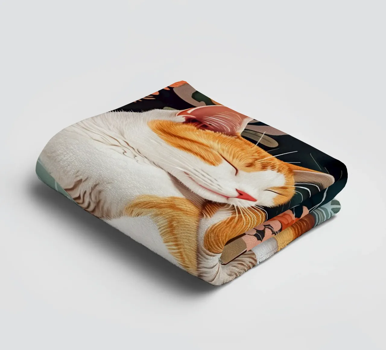 Gatto che dorme asciugamano da bagno da Justyna Jaszke JBJart
