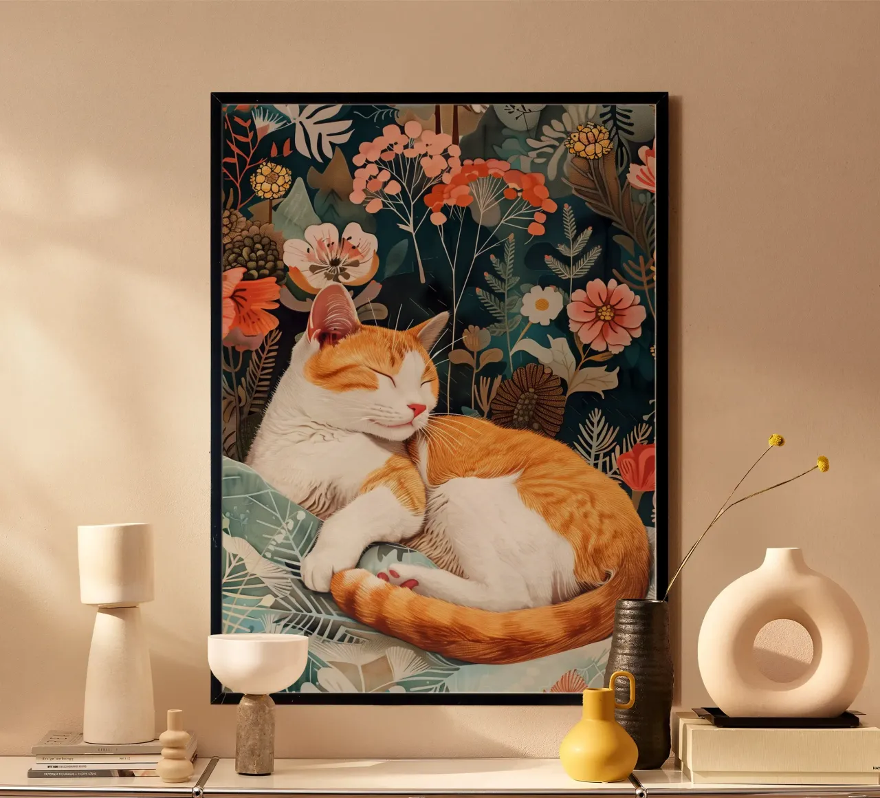 Gatto che dorme poster da Justyna Jaszke JBJart