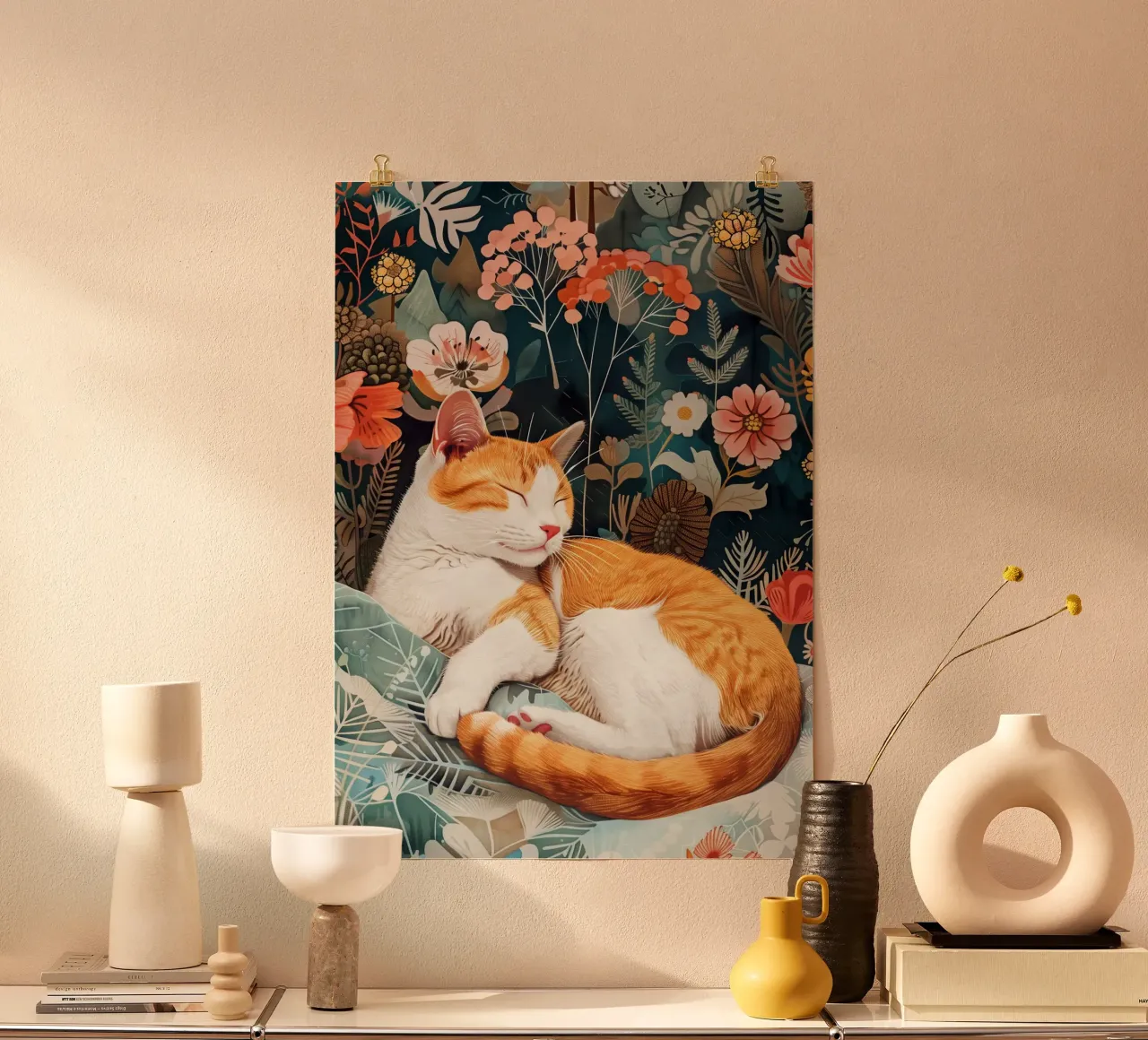 Gatto che dorme poster da Justyna Jaszke JBJart