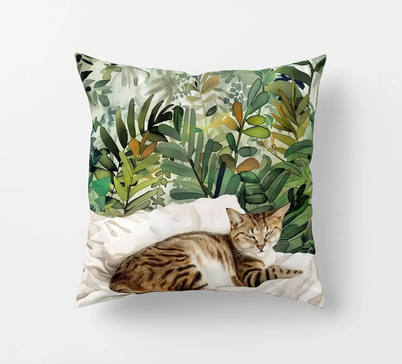 Gatto a letto cuscino da Justyna Jaszke JBJart