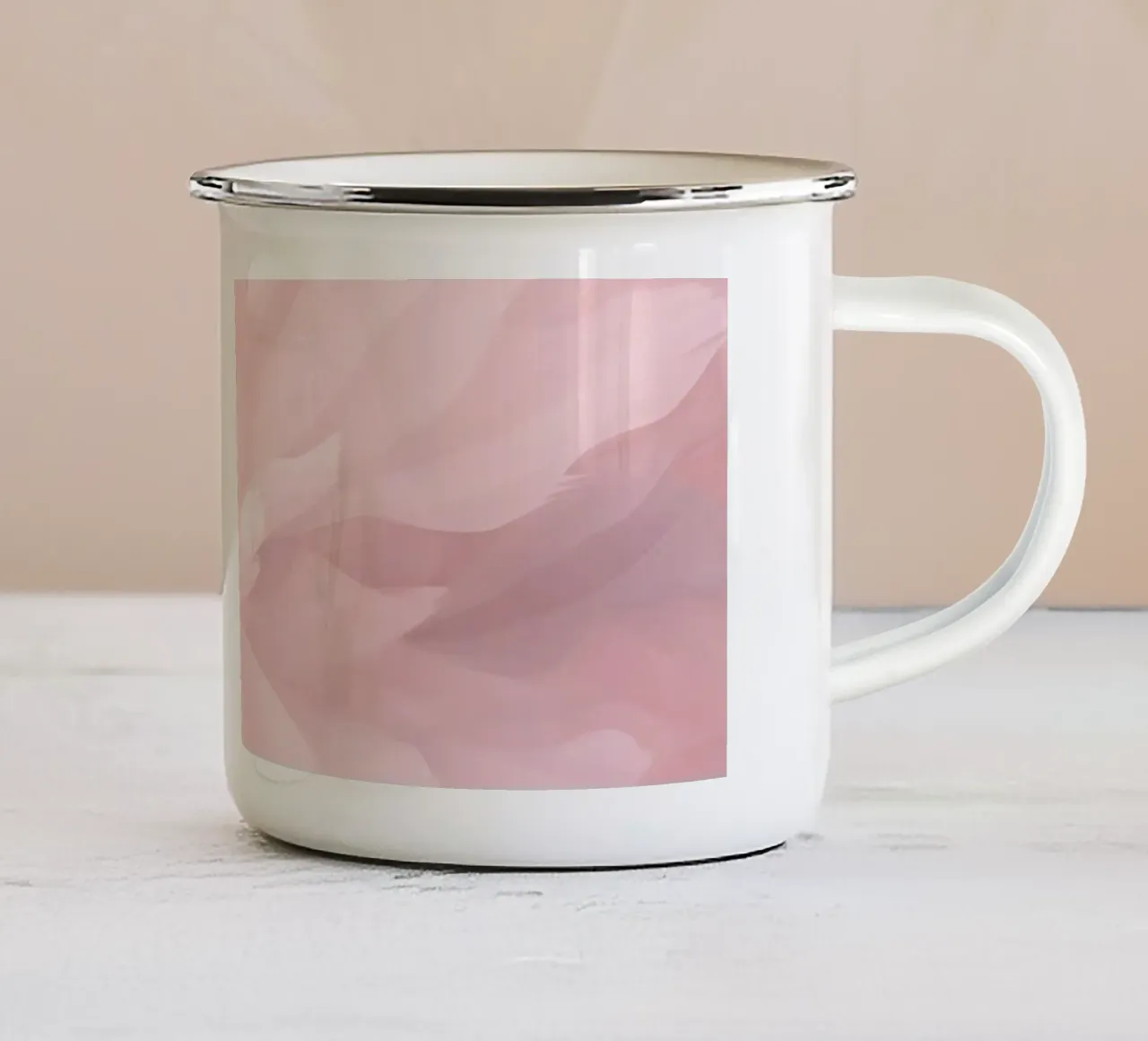 Bare Essence Bloom Pennellata astratta di fiori tazza in smalto da Andrea Haase Floral Passion