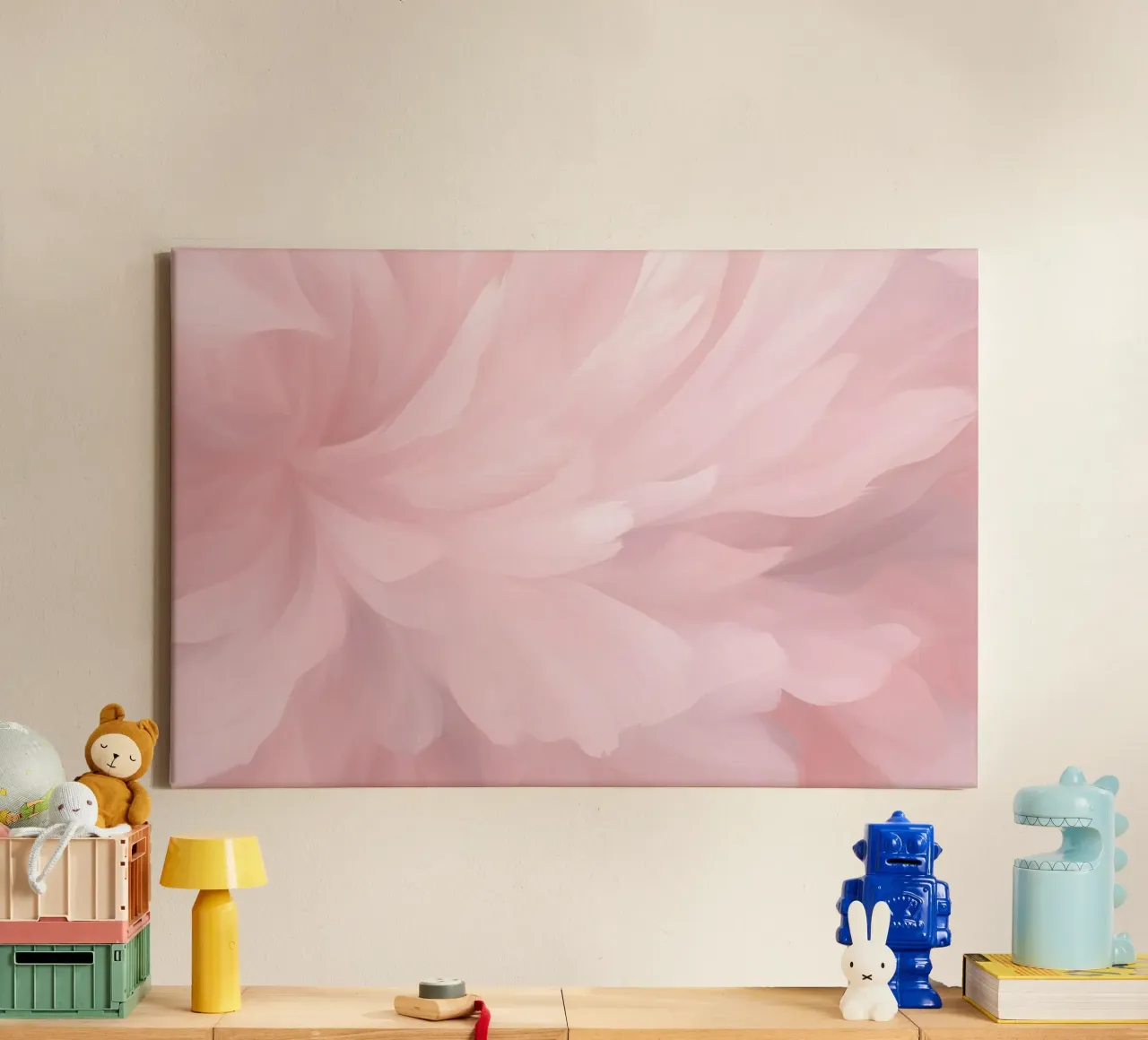 Bare Essence Bloom Penseelwerk Abstracte Bloem canvas van Andrea Haase Floral Passion