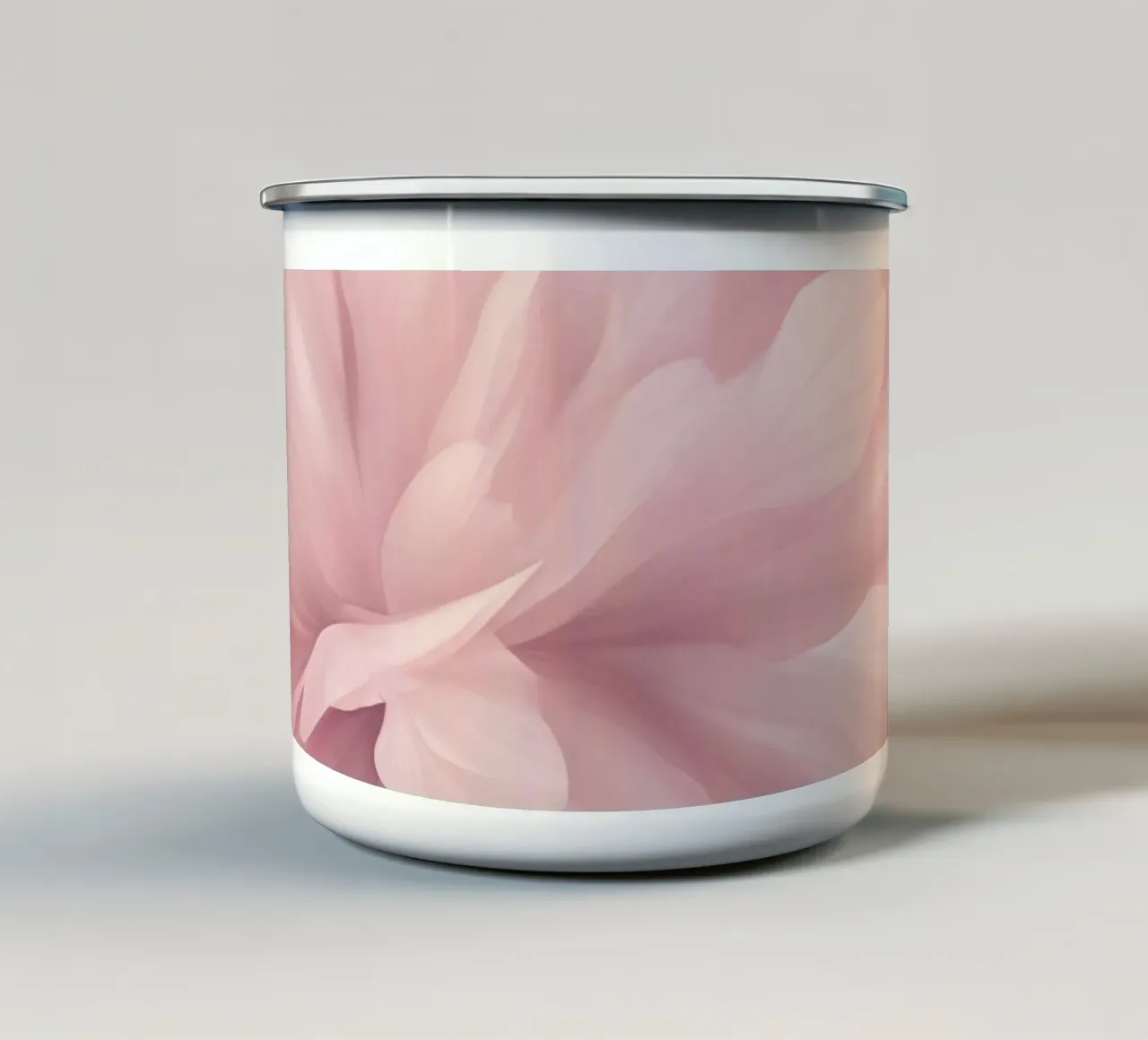 Bare Essence Bloom Penseelwerk Abstracte Bloem II emaille mok van Andrea Haase Floral Passion
