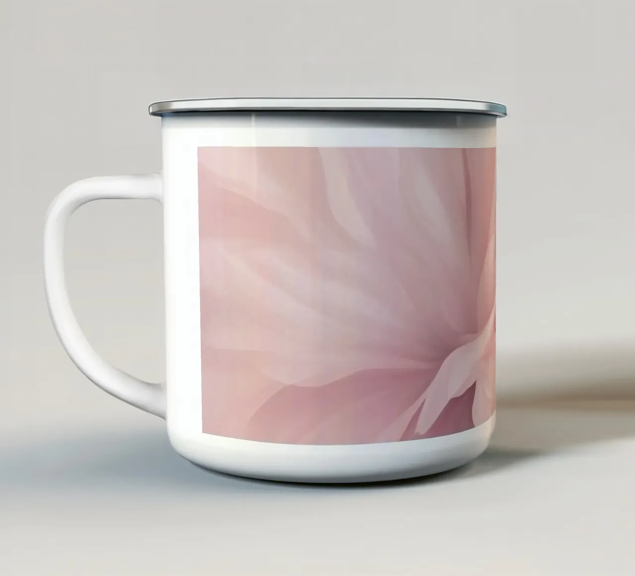 Bare Essence Bloom Penseelwerk Abstracte Bloem II emaille mok van Andrea Haase Floral Passion