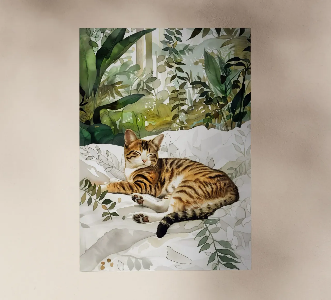 Gatto a letto pellicola backlit da Justyna Jaszke JBJart