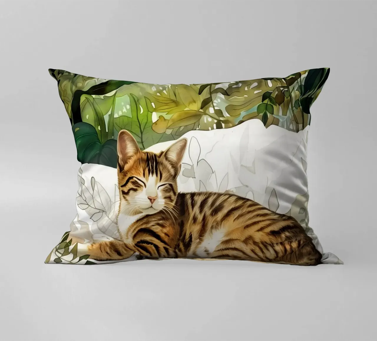 Gatto a letto cuscino da Justyna Jaszke JBJart