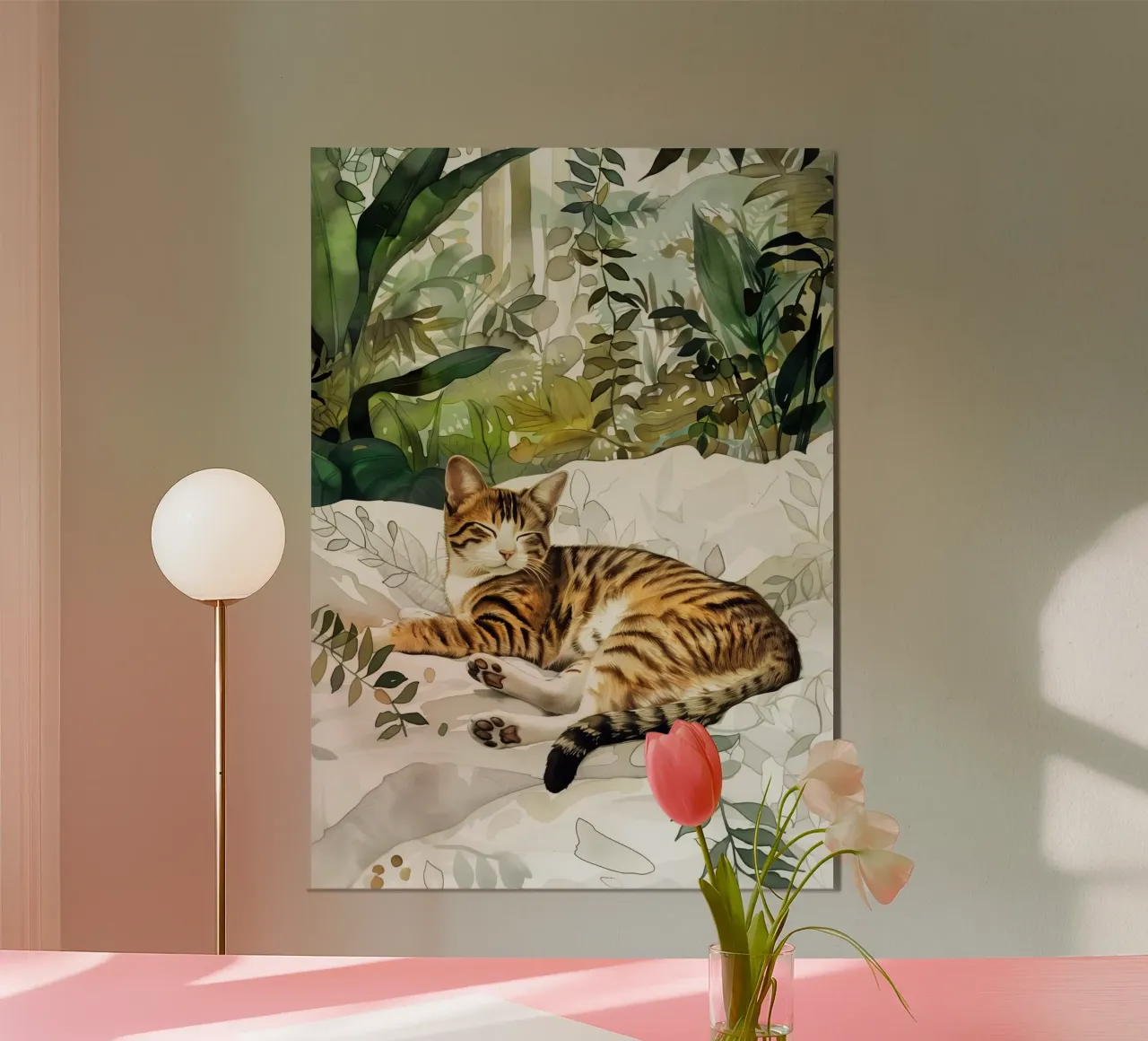 Gatto a letto poster da Justyna Jaszke JBJart