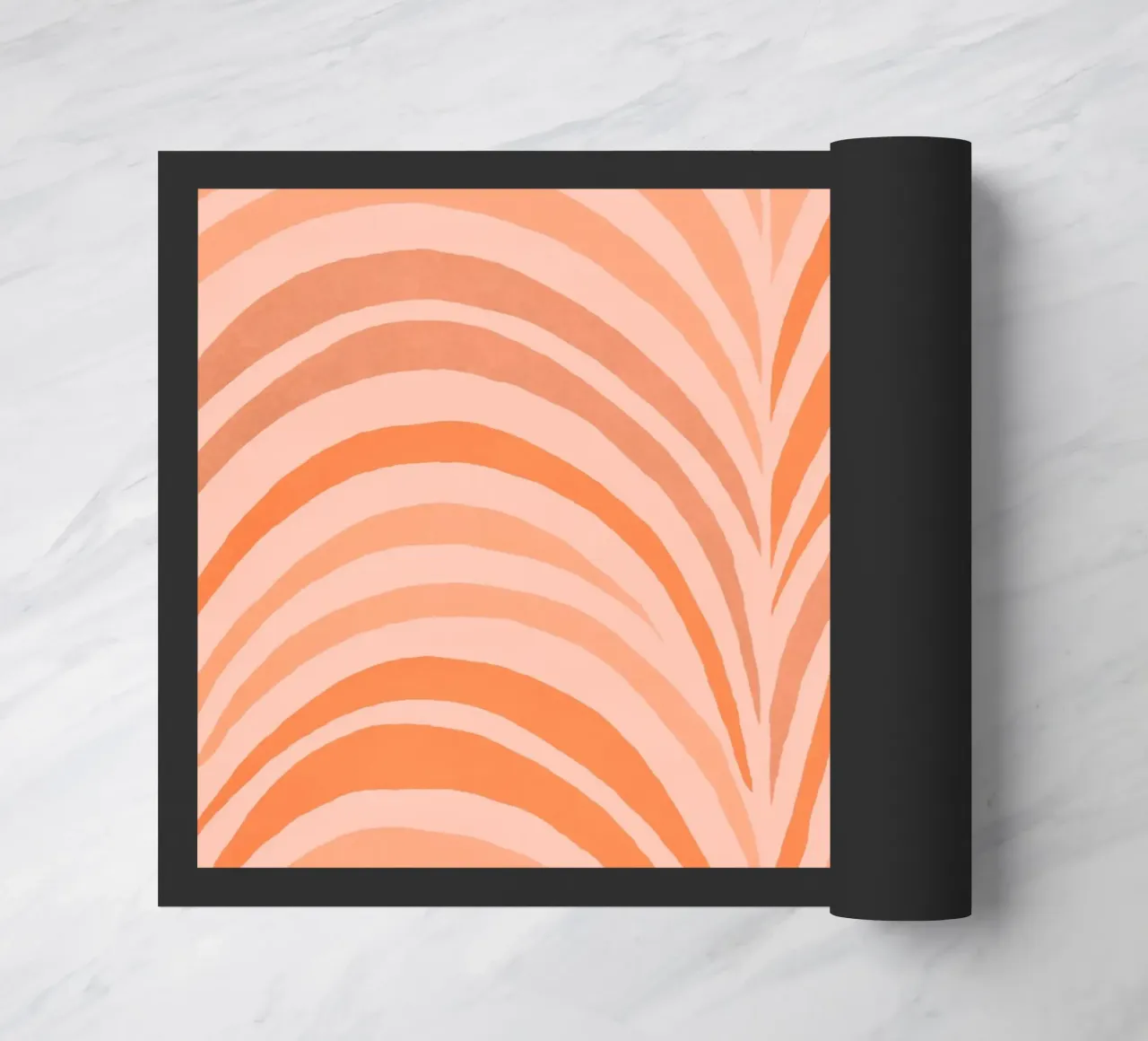 Boho Bow Shapes Warm Tangerine felpudo de Andrea Haase Modern Home