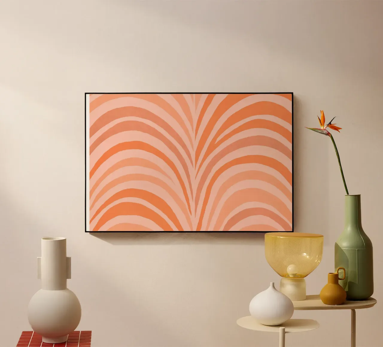 Boho Bow Shapes Warm Tangerine metacrilato de Andrea Haase Modern Home