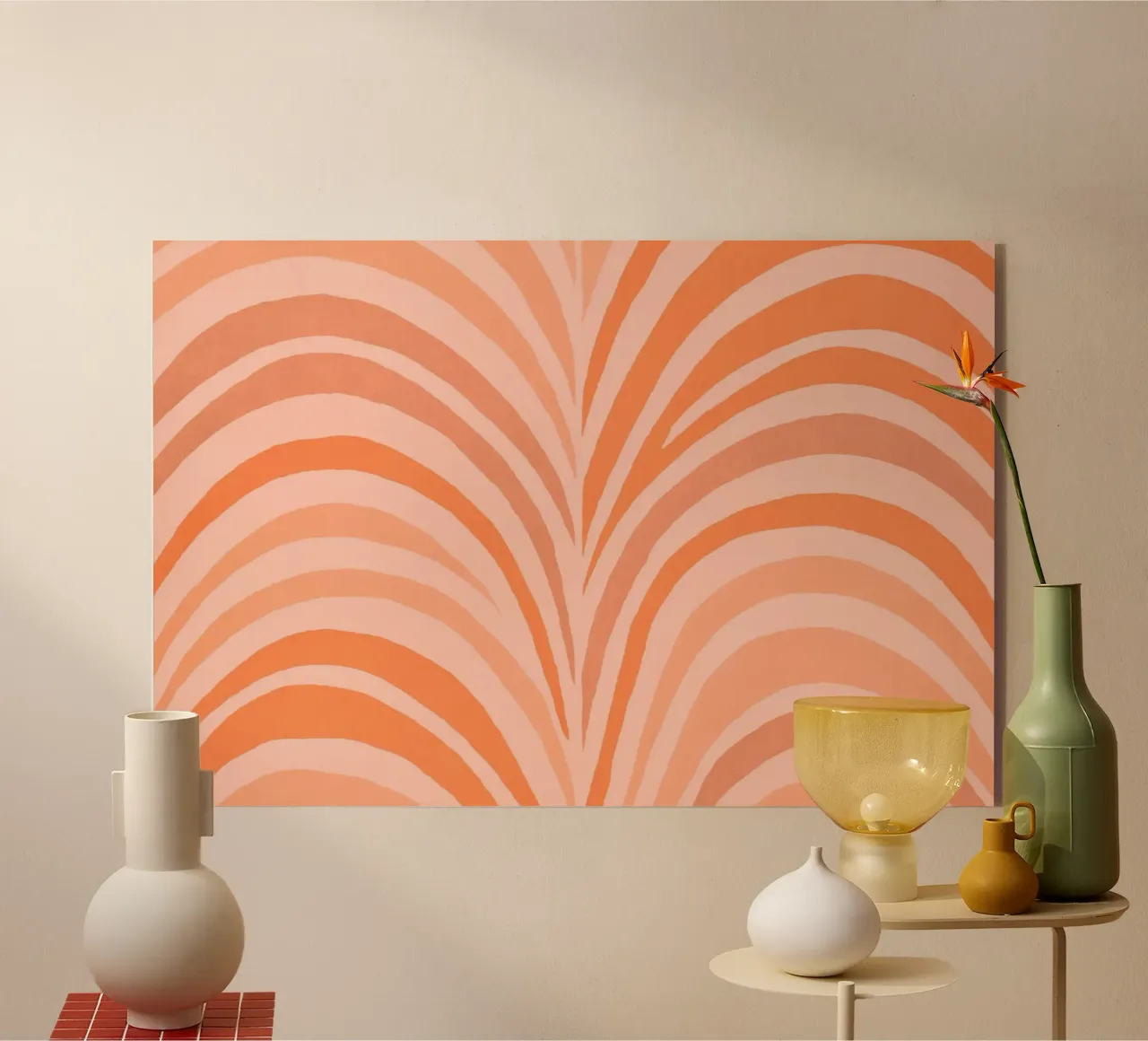 Boho Bow Shapes Warm Tangerine metacrilato de Andrea Haase Modern Home