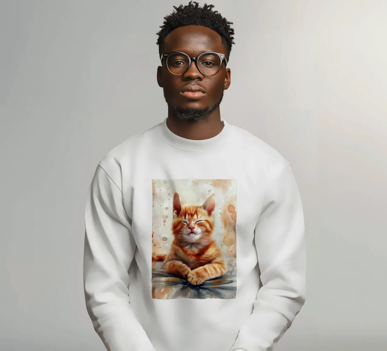 Gattino zenzero felpa da Justyna Jaszke JBJart