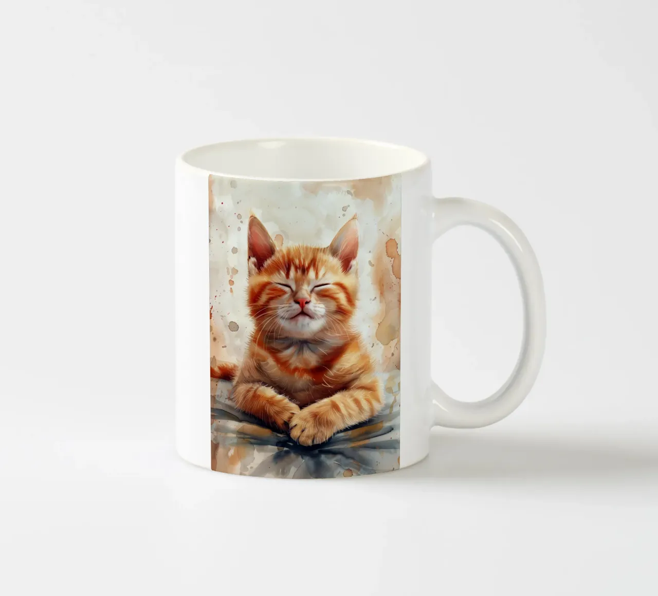 Gattino zenzero tazza in ceramica da Justyna Jaszke JBJart