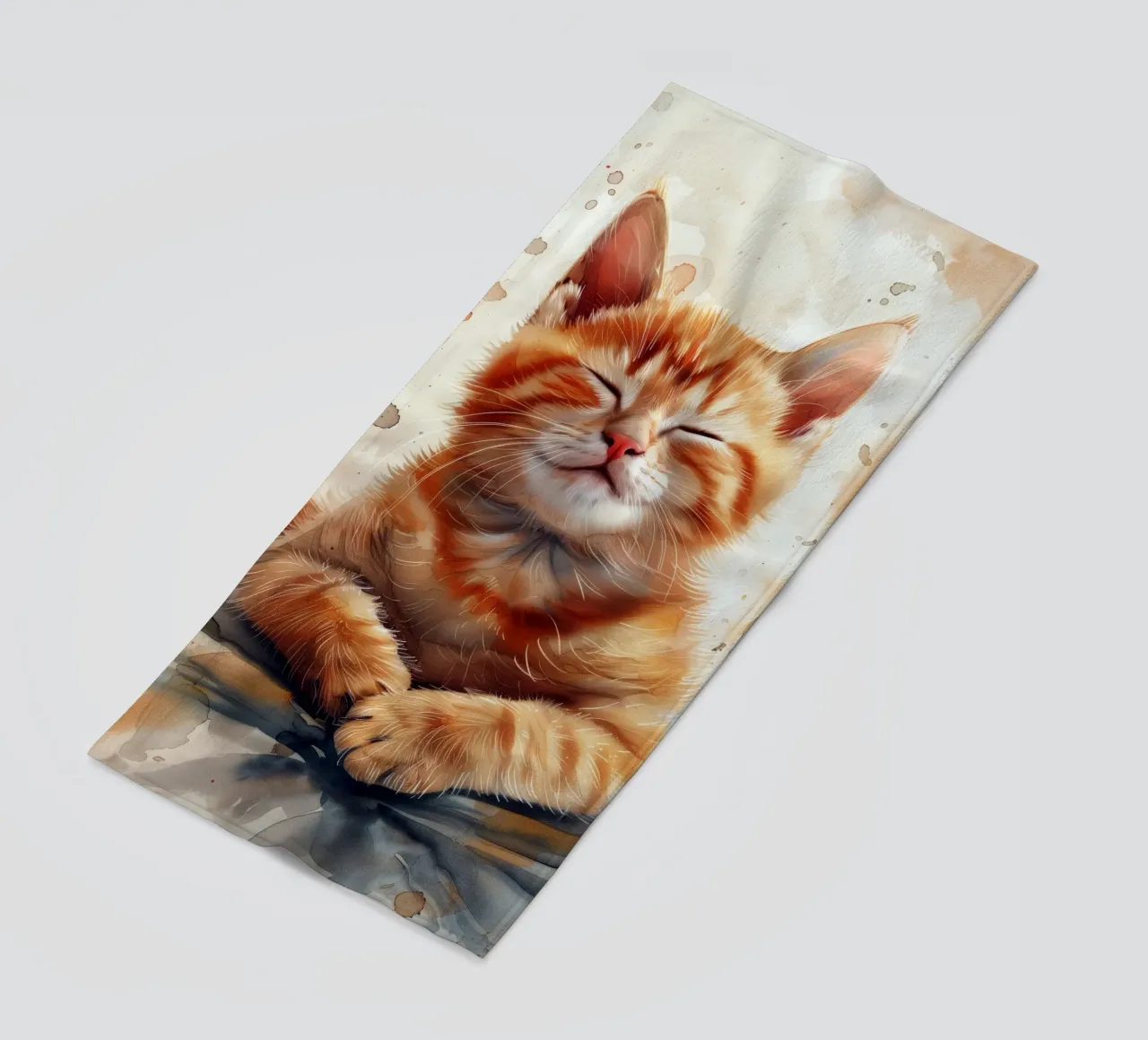 Gattino zenzero telo mare da Justyna Jaszke JBJart