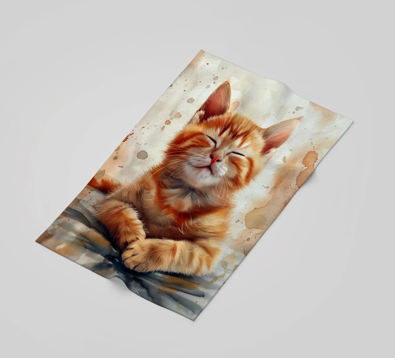 Gattino zenzero telo mare da Justyna Jaszke JBJart