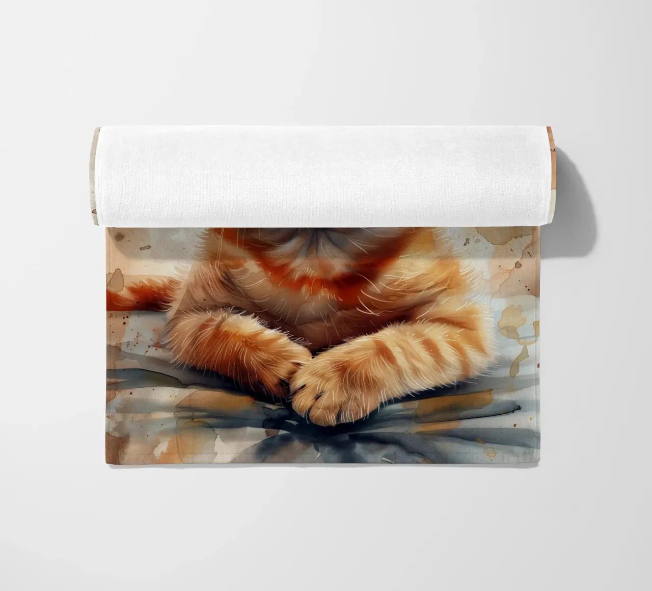 Gattino zenzero telo mare da Justyna Jaszke JBJart