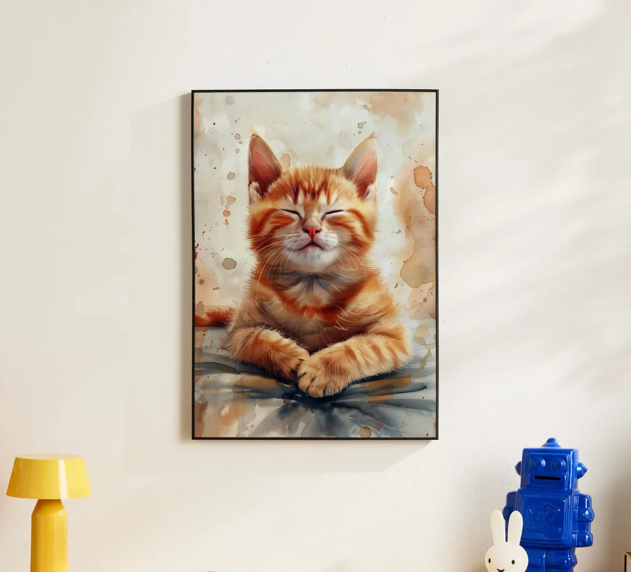 Gattino zenzero alluminio dibond da Justyna Jaszke JBJart