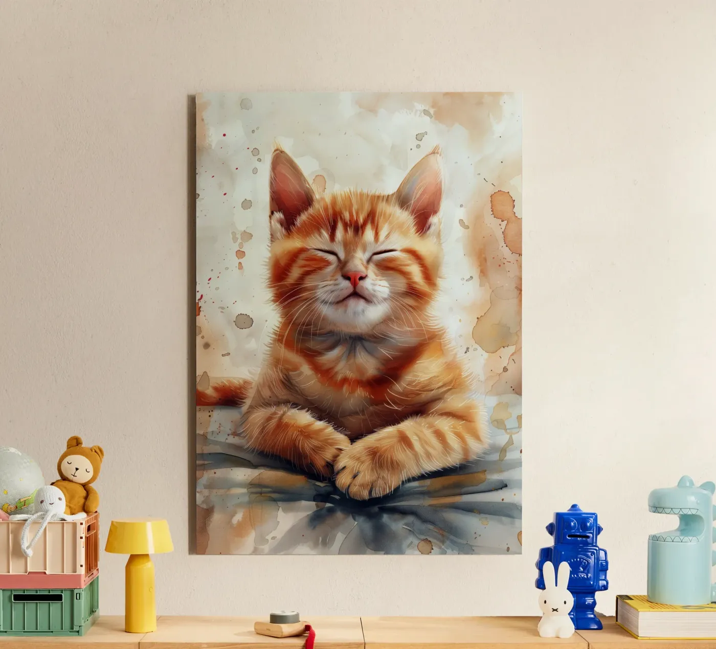 Ginger kitty forex plate by Justyna Jaszke JBJart