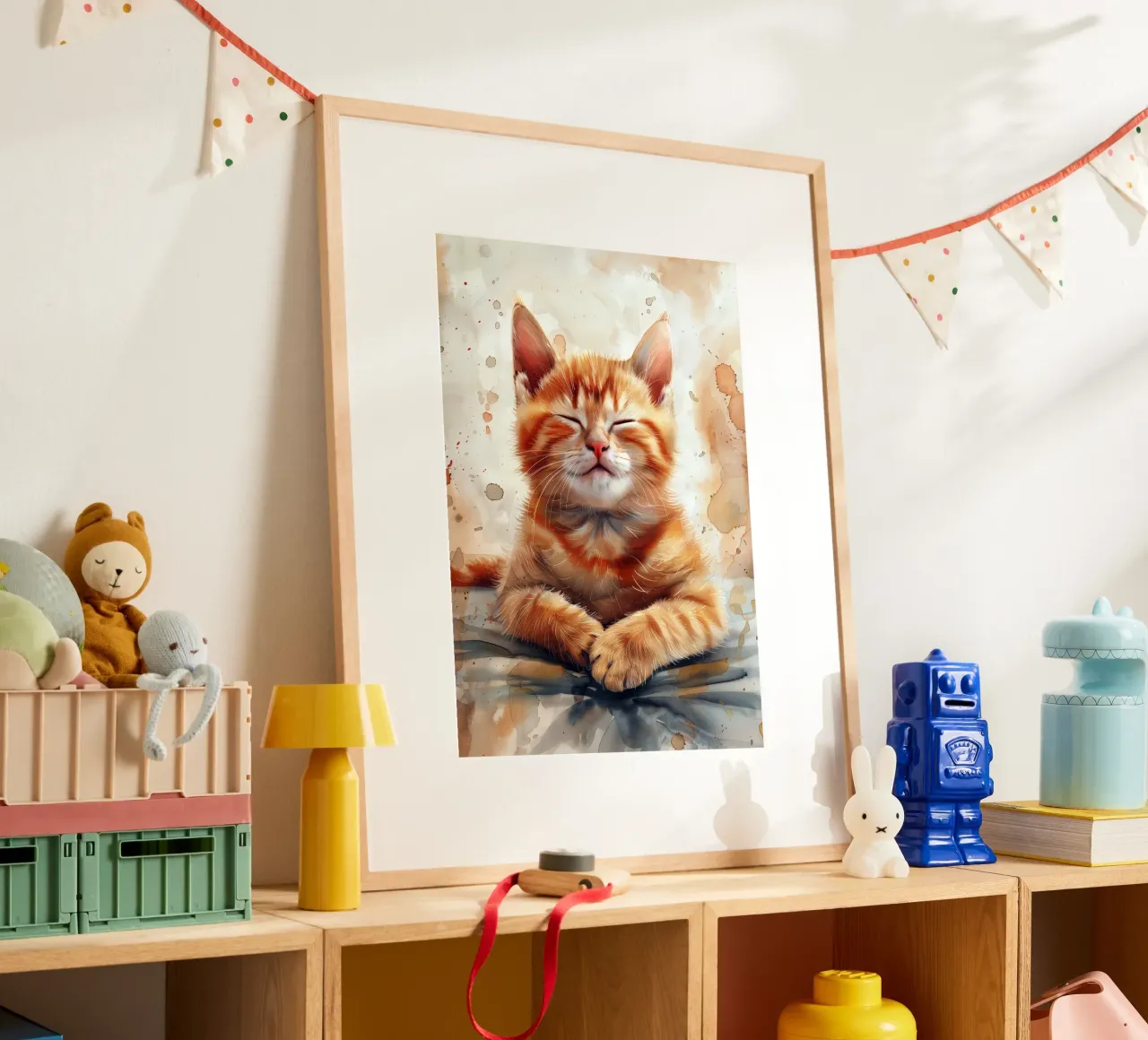 Ginger kitty poster by Justyna Jaszke JBJart