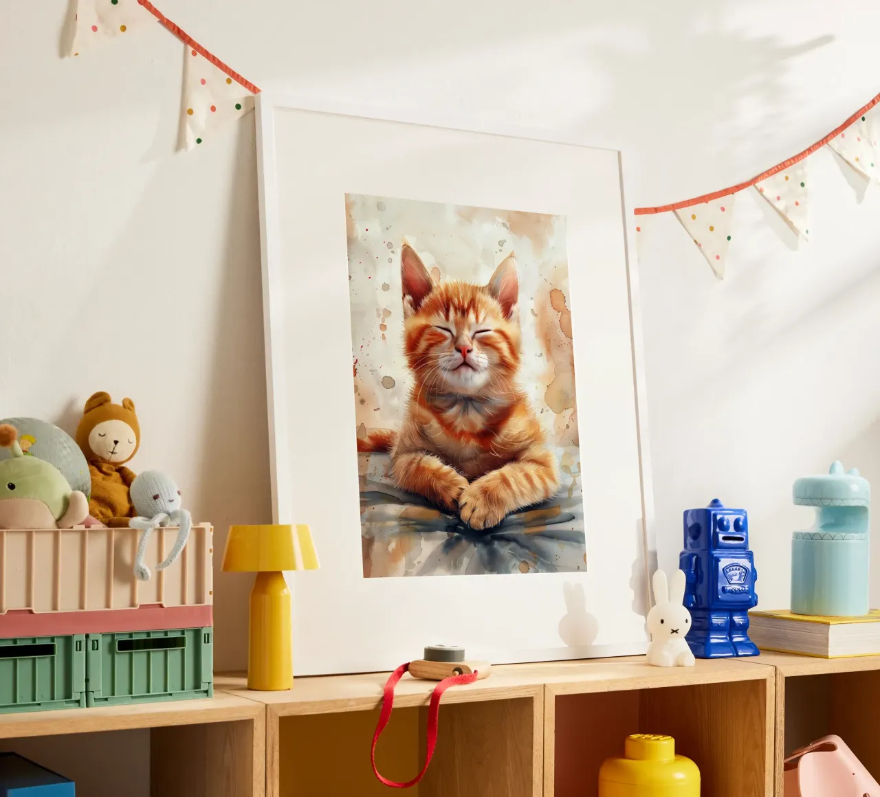 Ginger kitty poster by Justyna Jaszke JBJart