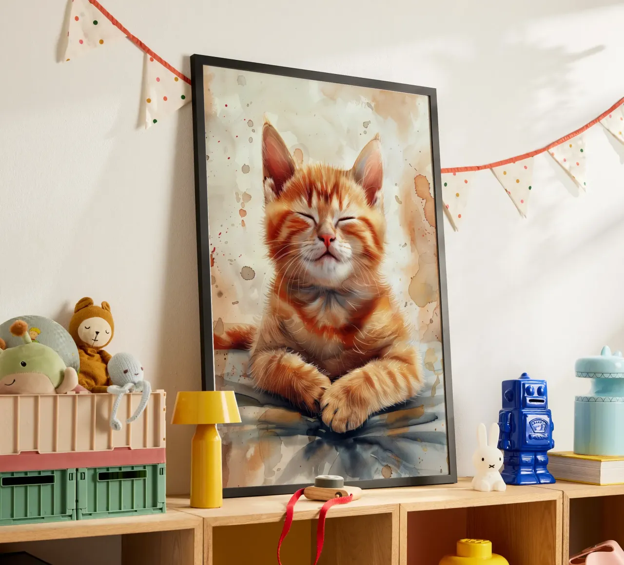 Ginger kitty poster by Justyna Jaszke JBJart