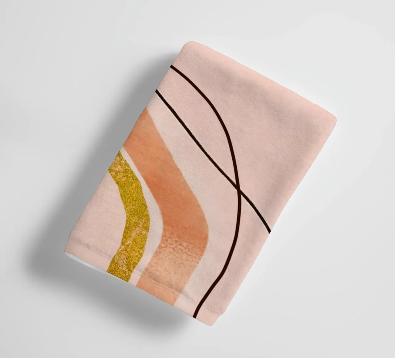 Linee tranquillizzanti Arte moderna di metà secolo Arancione Pesca asciugamano da bagno da Andrea Haase Modern Home