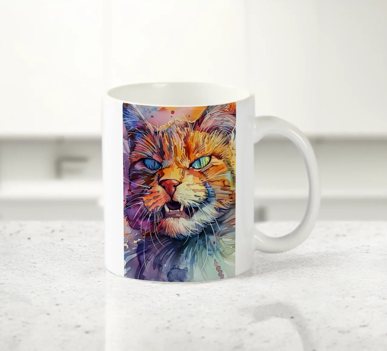 Gatto arrabbiato tazza in ceramica da Justyna Jaszke JBJart