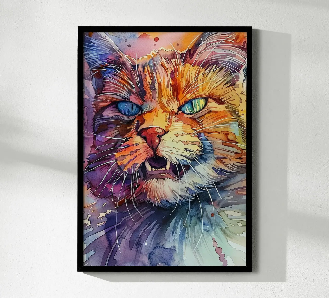 Gatto arrabbiato carta hahnemühle da Justyna Jaszke JBJart