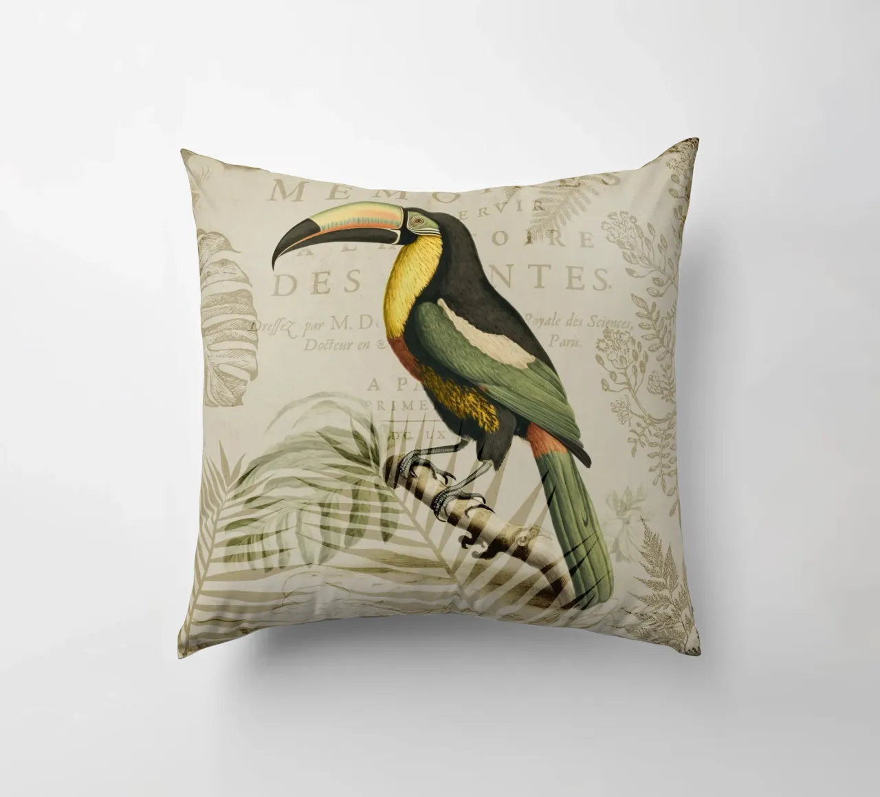 Paradiso tropicale dei tucani cuscino da Andrea Haase Vintage World