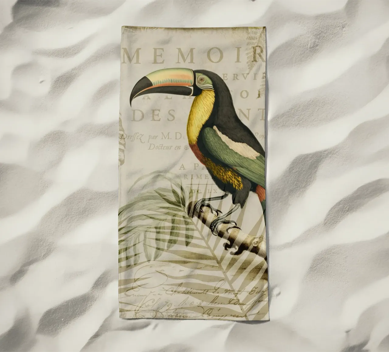 Paradiso tropicale dei tucani telo mare da Andrea Haase Vintage World