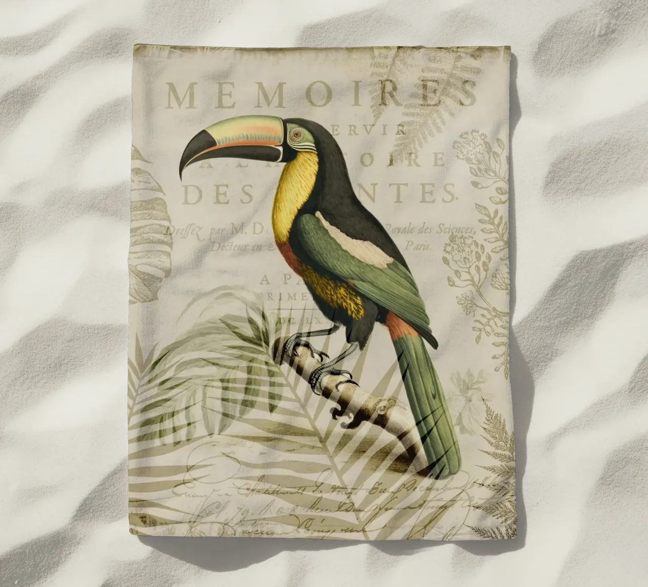 Paradiso tropicale dei tucani telo mare da Andrea Haase Vintage World
