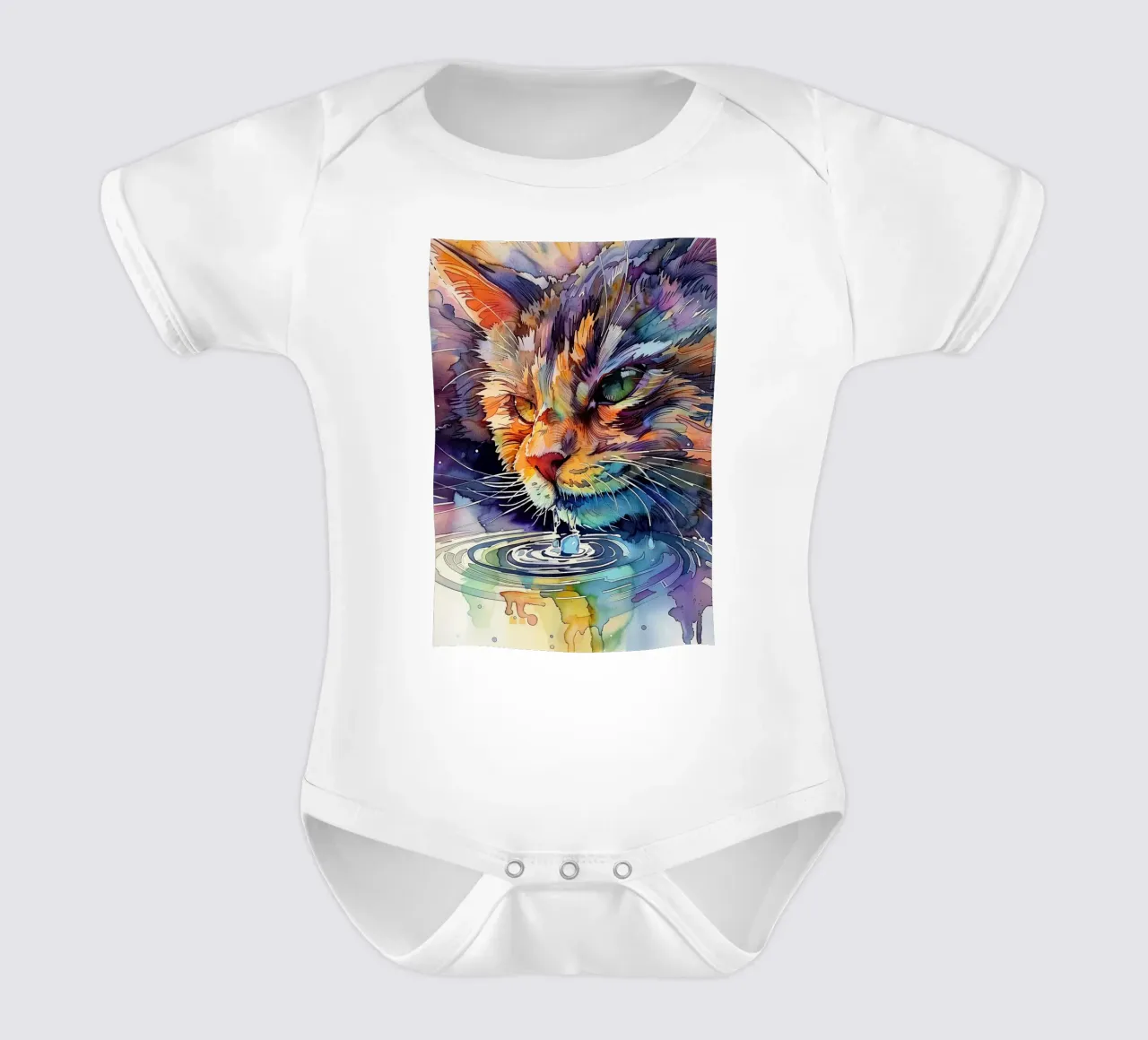 Acqua potabile per gatti body neonato maniche corte da Justyna Jaszke JBJart