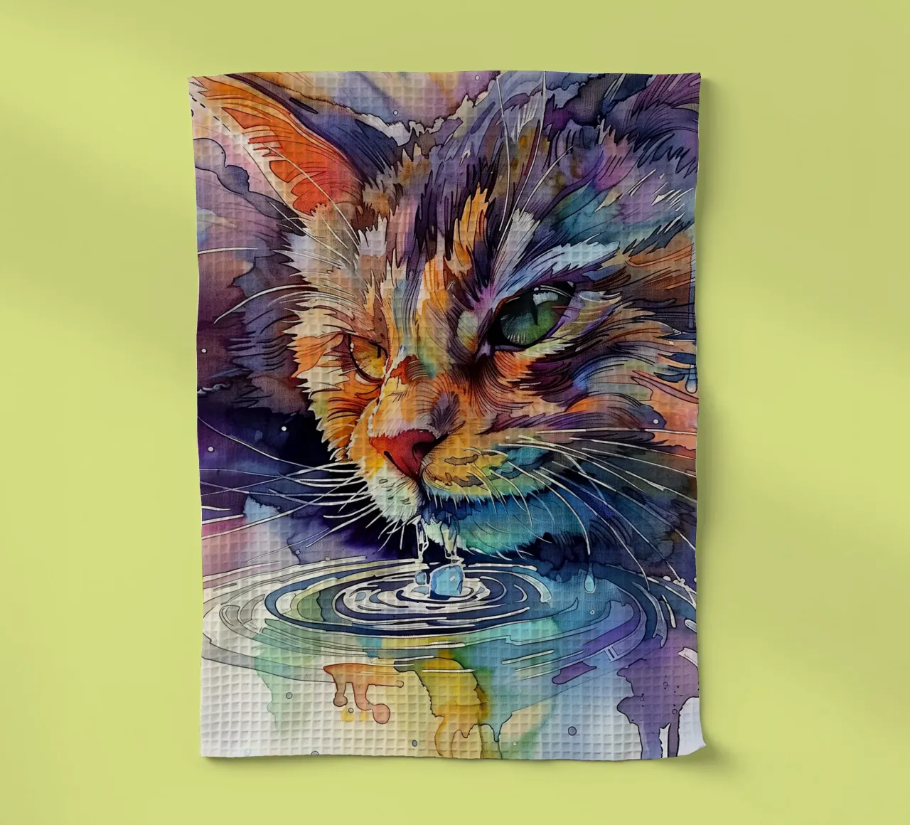 Acqua potabile per gatti canovaccio da cucina da Justyna Jaszke JBJart