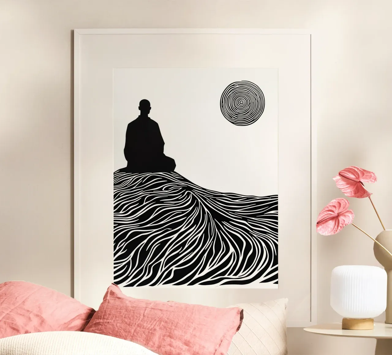 Esperienza di vita | Lineart poster con telaio in alluminio da Autofocus