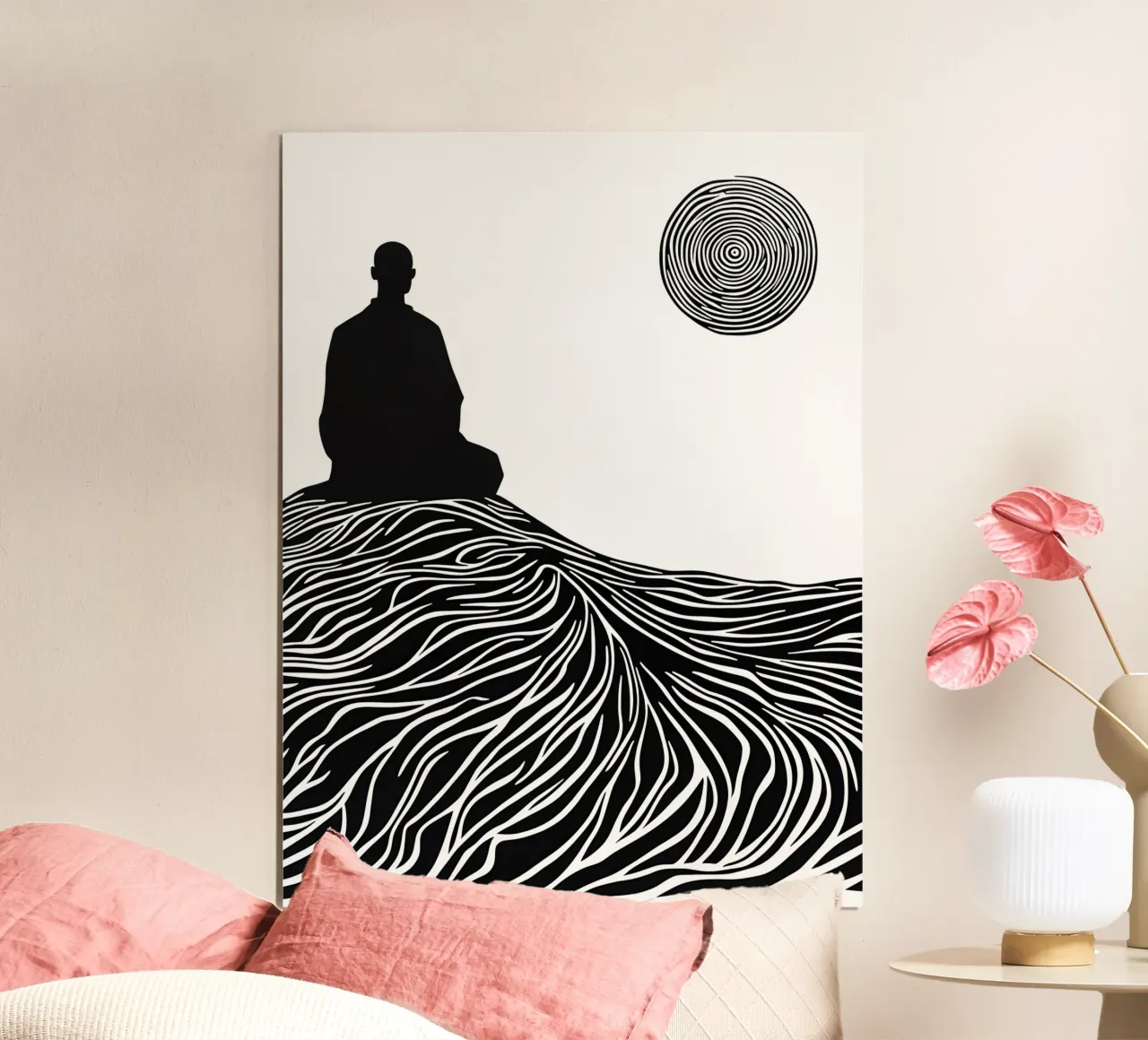 Esperienza di vita | Lineart poster con telaio in alluminio da Autofocus
