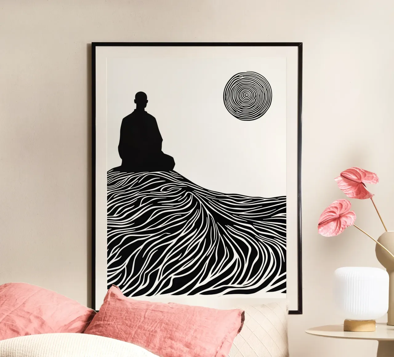 Esperienza di vita | Lineart poster con telaio in alluminio da Autofocus