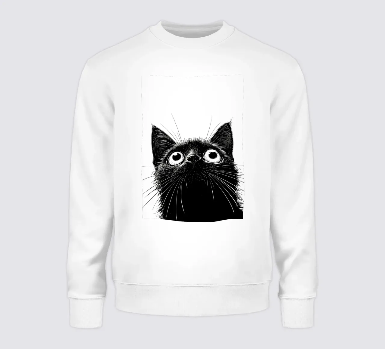 Gatto nero felpa da Justyna Jaszke JBJart