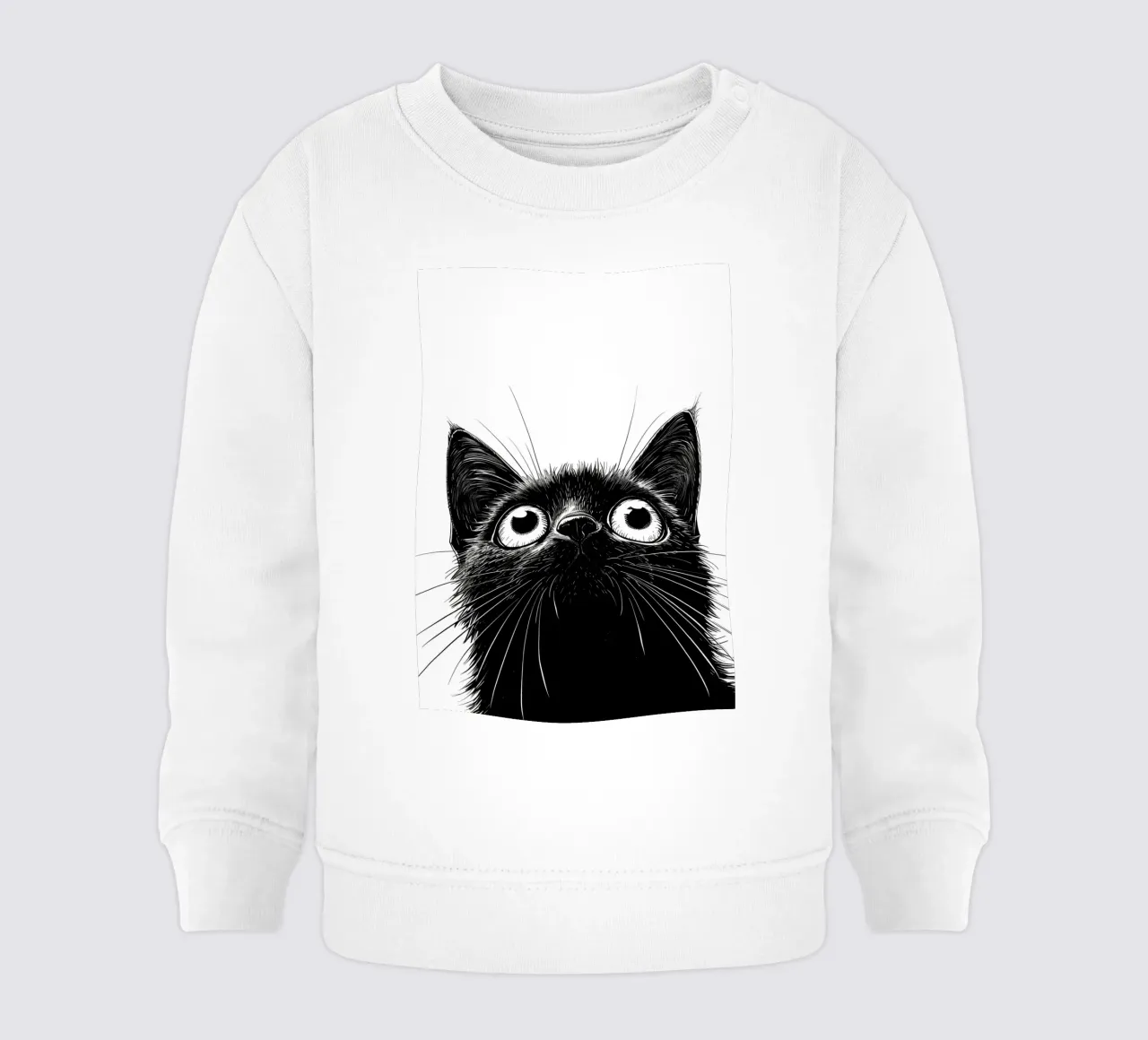 Gatto nero felpa neonato da Justyna Jaszke JBJart