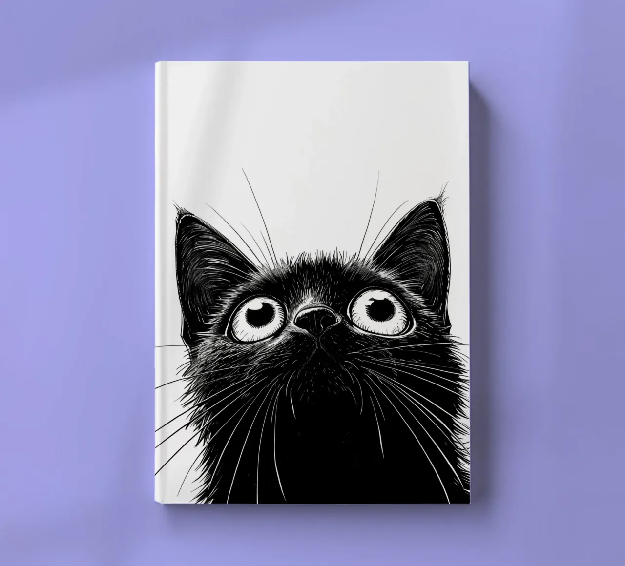 Black kitty notebook by Justyna Jaszke JBJart
