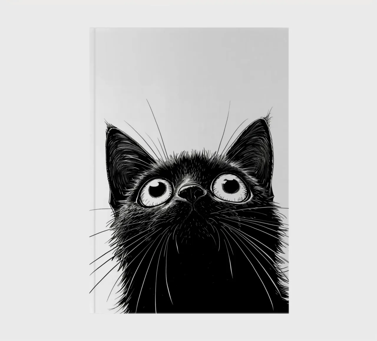 Black kitty notebook by Justyna Jaszke JBJart