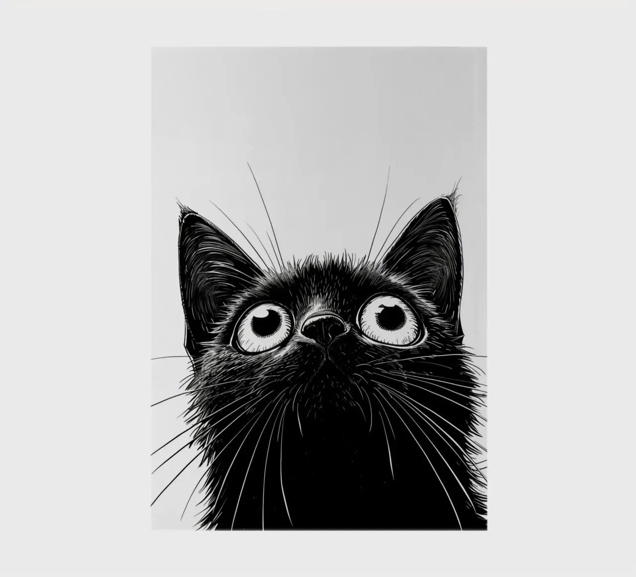Black kitty notebook by Justyna Jaszke JBJart